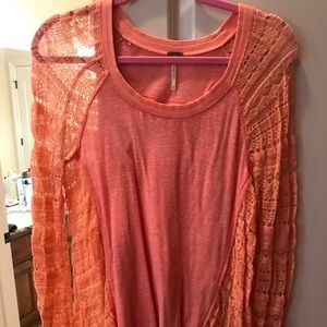 Orange free people long sleeve size S